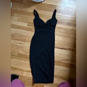 Nasty Gal Black Midi Dress
